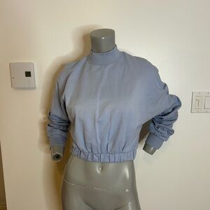 Bershka Sky Blue Long Sleeve Crop Top❤️S